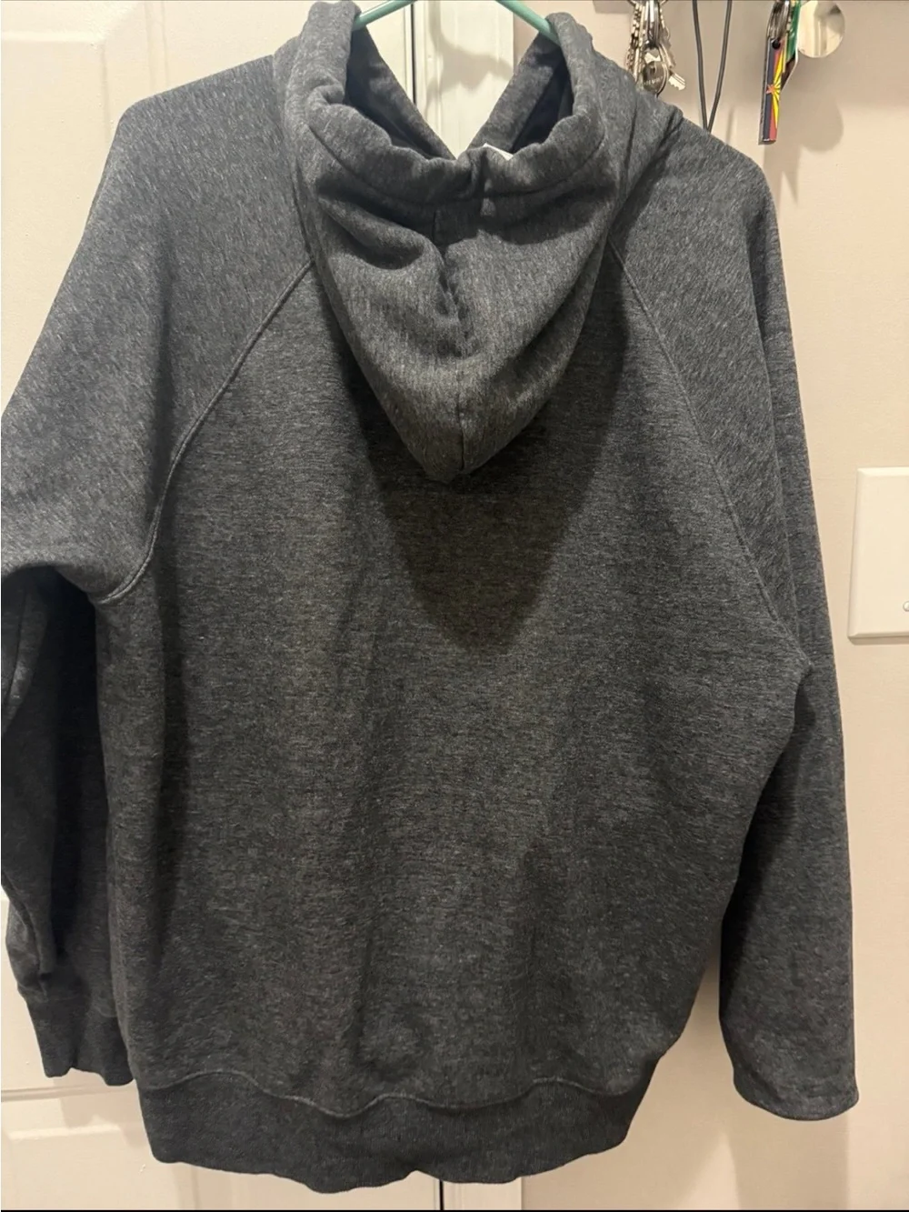 Fabletics Men's Heather Gray Hooded Sweatshirt